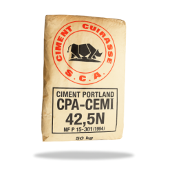 Ciment CUIRASSE CPA-CEMI 42,5N – Sac 50 kg – Haute résistance | Construction & BTP