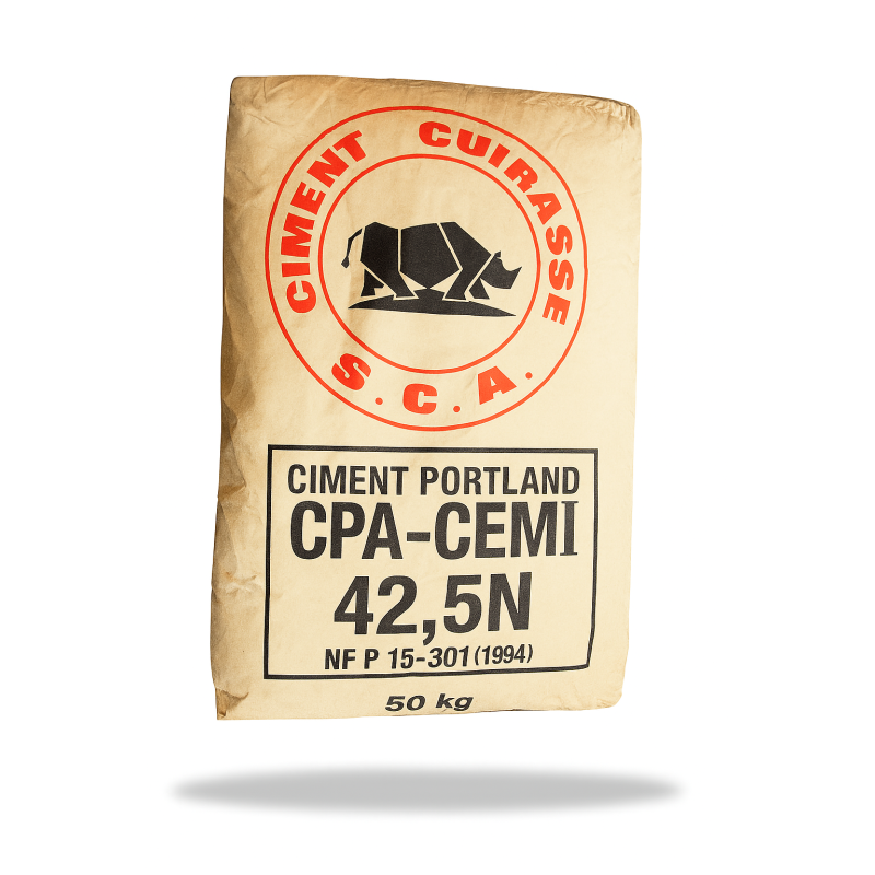 Ciment CUIRASSE CPA-CEMI 42,5N – Sac 50 kg – Haute résistance | Construction & BTP