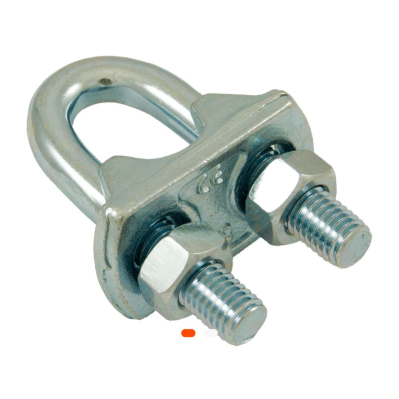 Serre-câble étrier galvanisé – Diamètre 8 mm pour câbles métalliques