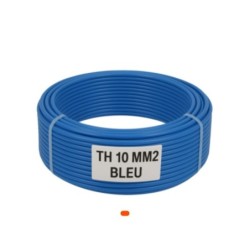 Câble électrique TH 10 mm² Bleu – Vendu au mètre linéaire (Plasticable)