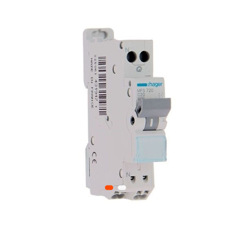 Disjoncteur DPN HAGER 10A Courbe C – 1P+N