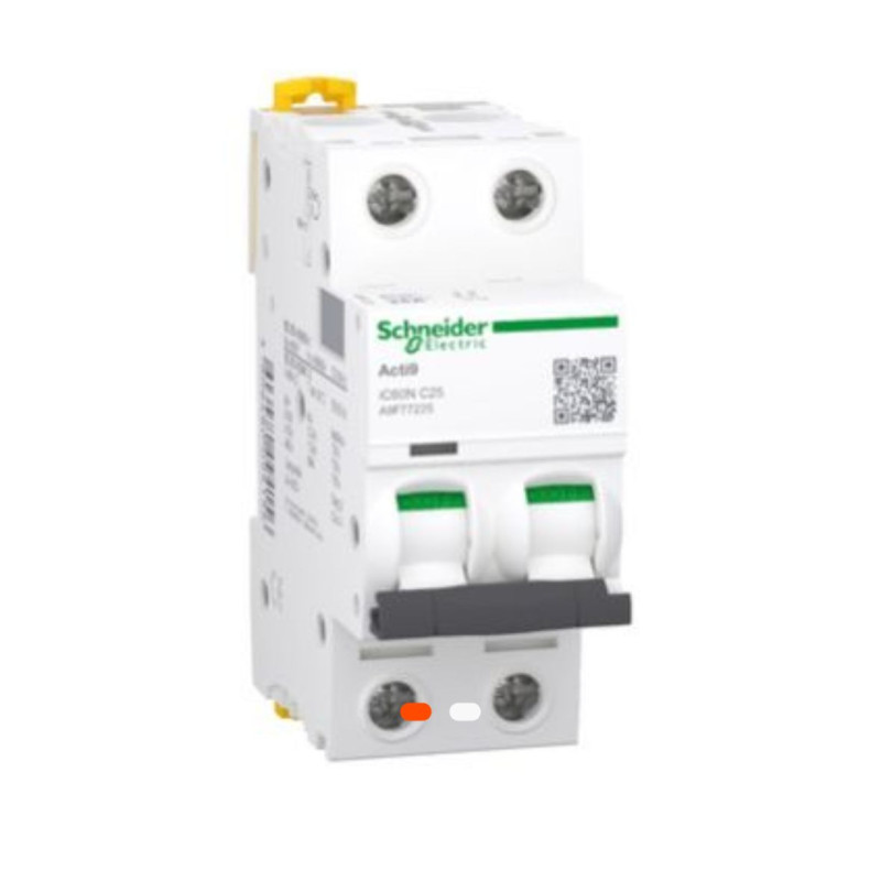 Disjoncteur Schneider IC60N – 40A – 2P – Courbe C – Acti9