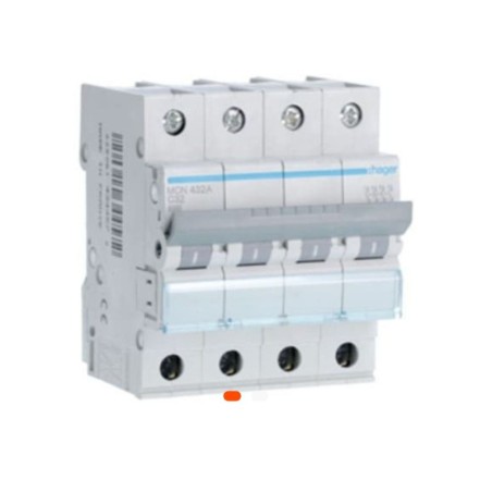 Disjoncteur Tétrapolaire 4x32A – 4P – Courbe C – Schneider/Hager