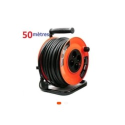 Rallonge de chantier professionnelle BYLION 50m 3×1,5 – câble H07RN-F robuste