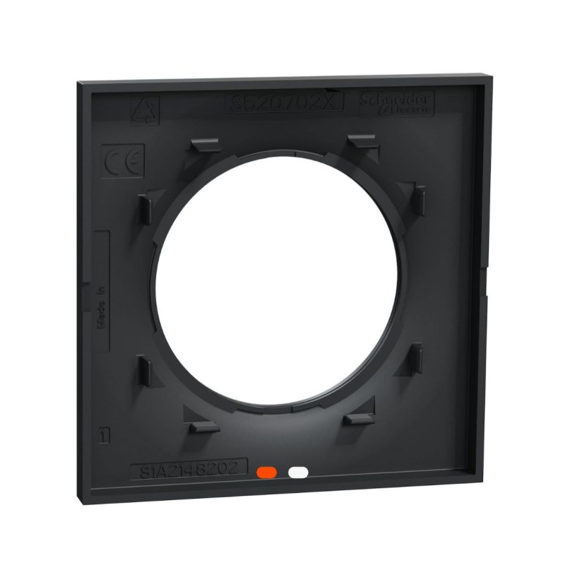 Plaque ODACE Styl noire anthracite – Finition élégante pour appareillage Schneider