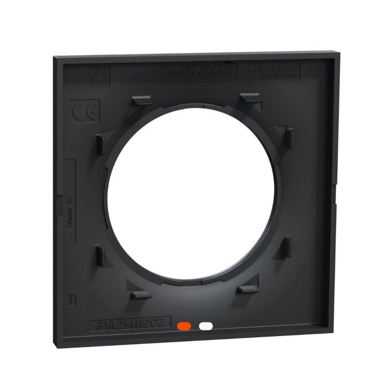 Plaque ODACE Styl noire anthracite – Finition élégante pour appareillage Schneider