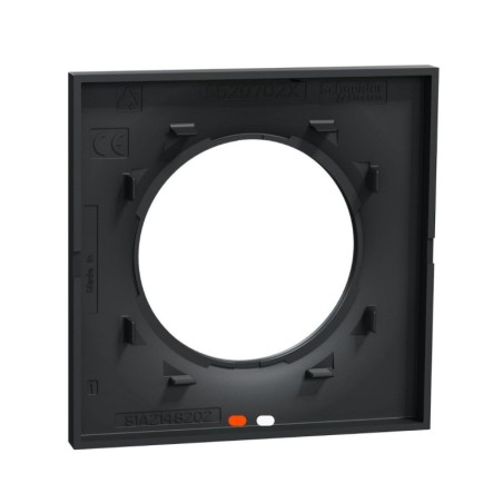Plaque ODACE Styl noire anthracite – Finition élégante pour appareillage Schneider