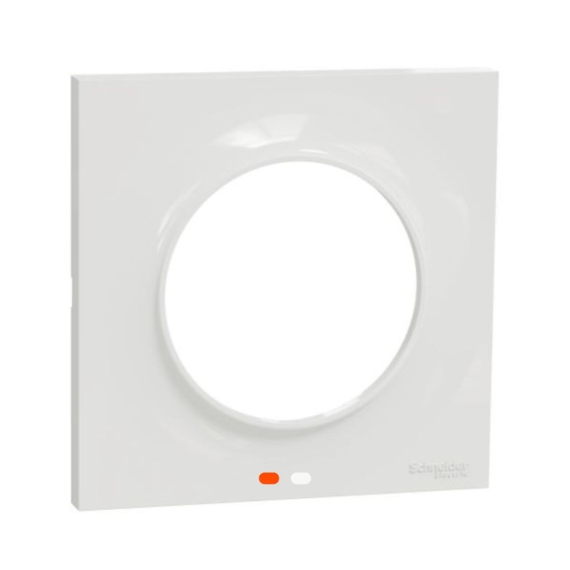 Plaque ODACE Styl blanche 1 poste – Élégance simple et épurée Schneider