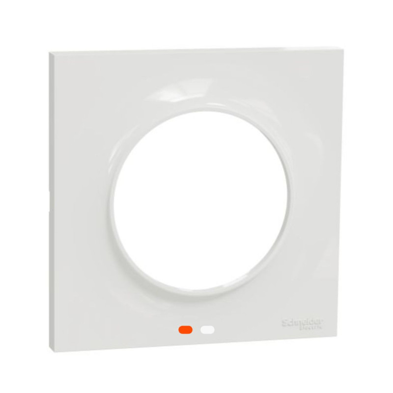 Plaque ODACE Styl blanche 1 poste – Élégance simple et épurée Schneider
