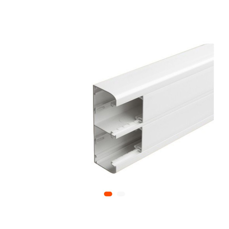 Goulotte PVC 2 compartiments ordinaire – 2 mètres – Marque FORCE