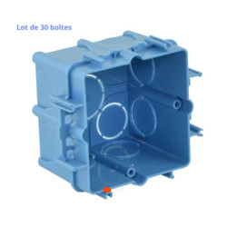 Lot de 30 boîtes d’encastrement carrées – MEGALEC – Installation électrique murale