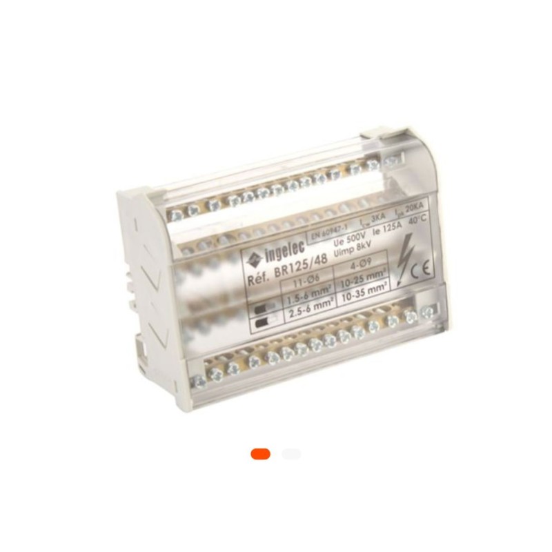 Répartiteur tétrapolaire 125 A – 6 modules, Ingelec
