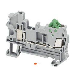 Bornier électrique 1,5 mm² – Connecteur de rail DIN gris avec levier vert
