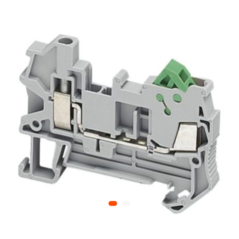 Bornier électrique 1,5 mm² – Connecteur de rail DIN gris avec levier vert