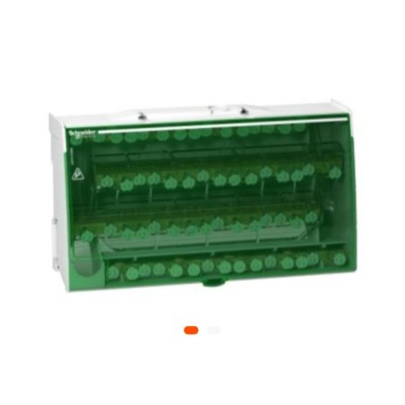 Répartiteur 125A – 4 × 15 trous avec capot de protection transparent