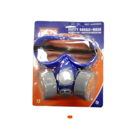 Demi-masque de protection avec filtres intégrés – Anti-poussières, gaz et vapeurs