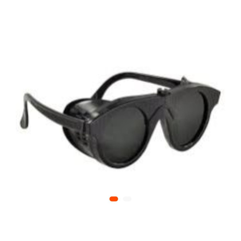 Lunette de soudure rectangulaire noire – Verre plastique de protection