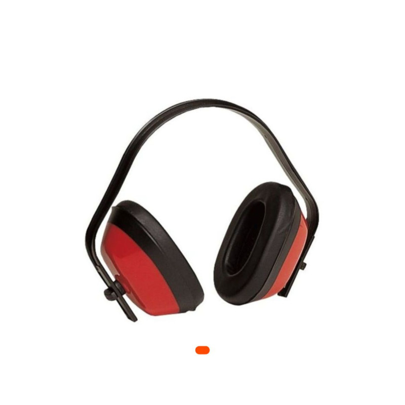 Casque anti-bruit ajustable avec coquille rouge DETOPLUS