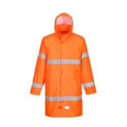 Imperméable de sécurité orange avec bandes réfléchissantes – Protection pluie haute visibilité DETO
