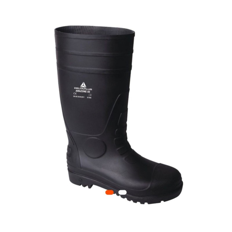 Botte de sécurité PVC noire DETO – Taille 38,39,40,41,42,43,44,45