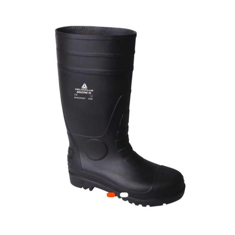 Botte de sécurité PVC noire DETO – Taille 38,39,40,41,42,43,44,45