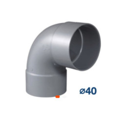 Coude PVC 90° Ø40 – Raccord coudé pour plomberie et évacuation