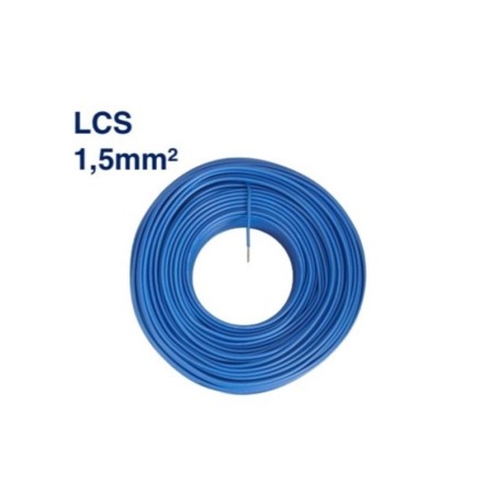 Câble Électrique TH 1,5 mm² – 100 Mètres – Bleu – LCS