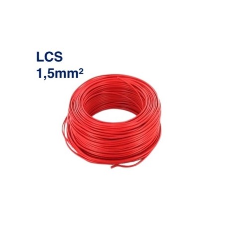 Câble Électrique TH 1,5 mm² – 100 Mètres – Rouge – LCS