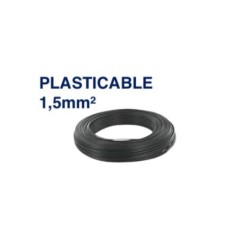 Câble Électrique TH 1,5 mm² – 100 Mètres – Noir – PLASTICABLE