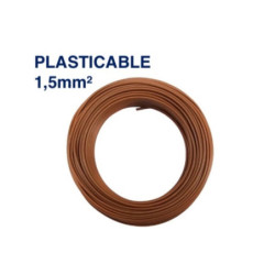Câble Électrique TH 1,5 mm² – 100 Mètres – Marron – PLASTICABLE