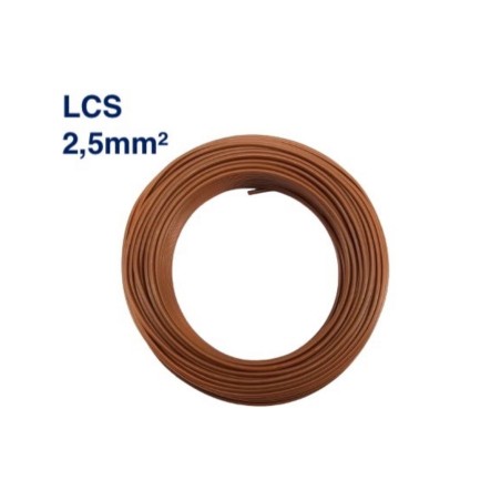 Câble TH 2,5 mm² – 100 mètres – Marron – LCS