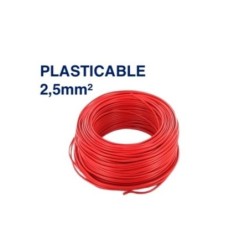 Câble Électrique TH 2,5 mm² - 100 mètres - Rouge - Plasticable