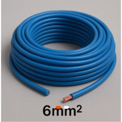 Câble TH 6 mm² Bleu – Plasticable – 100 ML – Conducteur Neutre Haute Résistance