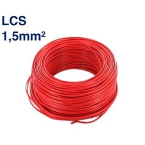 Câble Électrique TH 1,5 mm² – 100 Mètres – Rouge – LCS