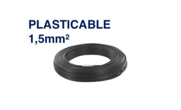 Câble Électrique TH 1,5 mm² – 100 Mètres – Noir – PLASTICABLE