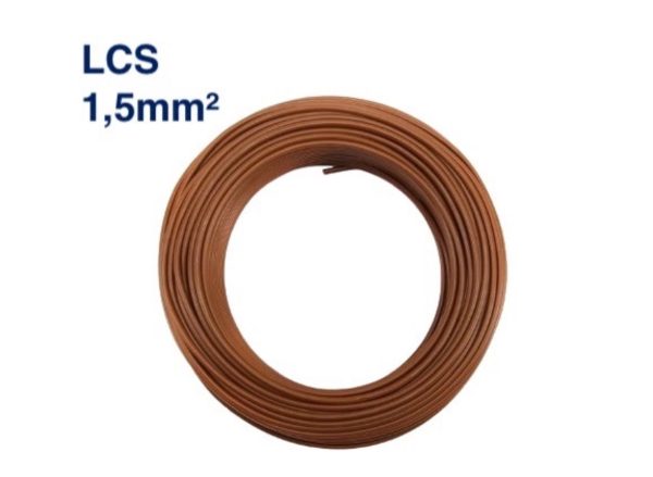 Câble Électrique TH 1,5 mm² – 100 Mètres – Marron – LCS