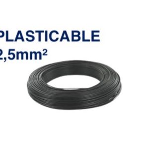 Câble Électrique TH 2,5 mm² – 100 Mètres – Noir – PLASTICABLE