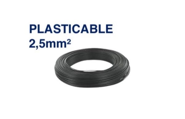 Câble Électrique TH 2,5 mm² – 100 Mètres – Noir – PLASTICABLE