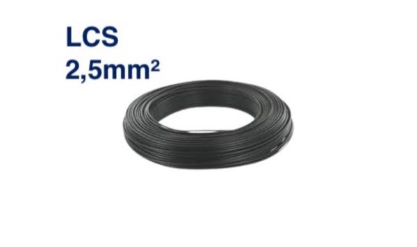 Câble Électrique TH 2,5 mm² – 100 Mètres – Noir – LCS
