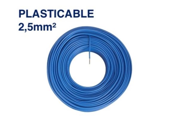 Câble Électrique TH 2,5 mm² – 100 Mètres – Bleu – PLASTICABLE