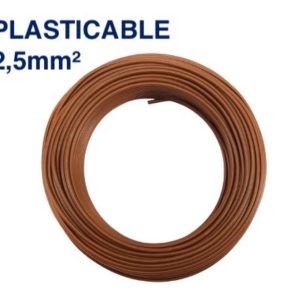 Câble Électrique TH 2,5 mm² – 100 Mètres – Marron – Plasticable