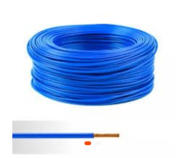 Fil électrique souple bleu 6 mm² – Conducteur en cuivre pour installations domestiques et industrielles