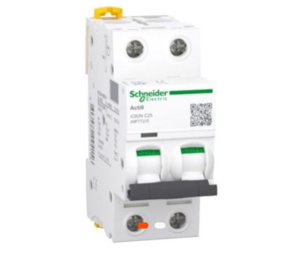 Disjoncteur Schneider IC60N – 40A – 2P – Courbe C – Acti9