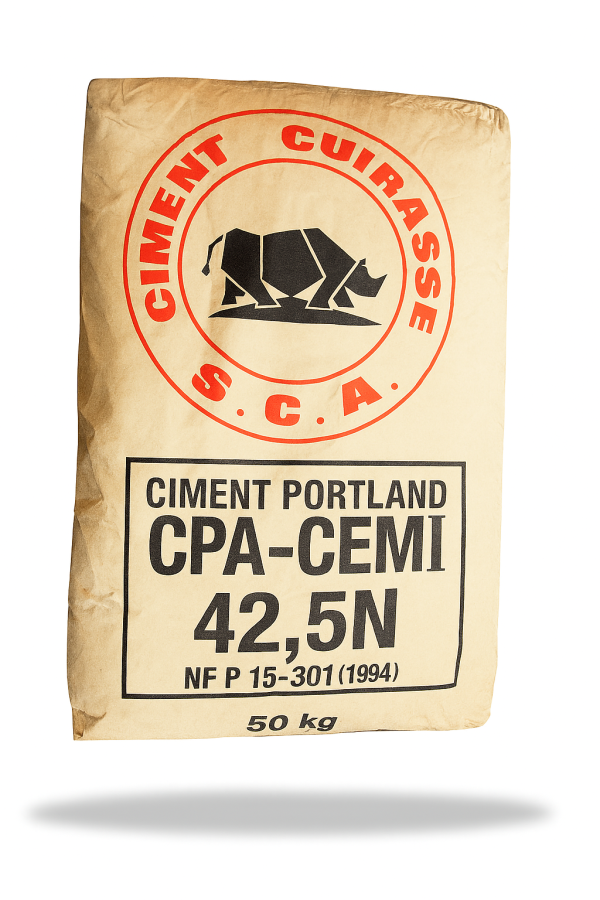 Ciment CUIRASSE CPA-CEMI 42,5N – Sac 50 kg – Haute résistance | Construction & BTP
