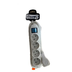 Multiprise 1,5 m – 4 prises avec interrupteur – FORCE