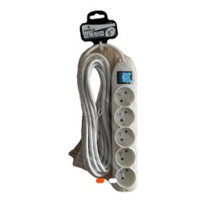 Multiprise FORCE – 5 prises avec interrupteur – câble 5 mètres