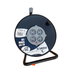 Rallonge de chantier FORCE – Enrouleur 25 mètres – câble 3x2,5 mm² – Puissance et sécurité