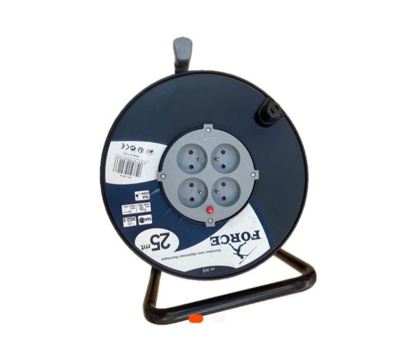 Rallonge de chantier FORCE – Enrouleur 25 mètres – câble 3x2,5 mm² – Puissance et sécurité