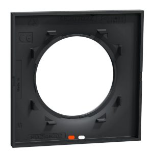 Plaque ODACE Styl noire anthracite – Finition élégante pour appareillage Schneider