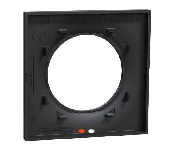Plaque ODACE Styl noire anthracite – Finition élégante pour appareillage Schneider